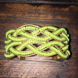 Color Gold and green bracelet